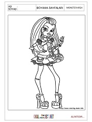 Monster High boyama sayfaları